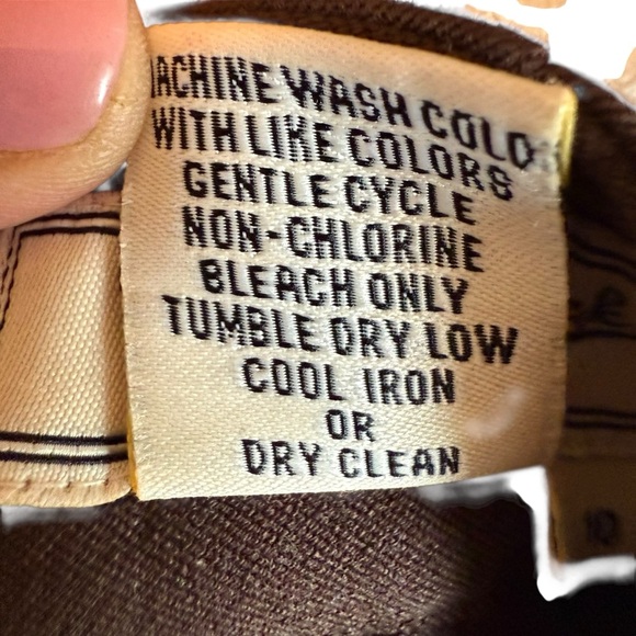 Peck & Peck | Classic Brown Straight Leg Pants with Side Zip | Sz 10 - Picture 5 of 5